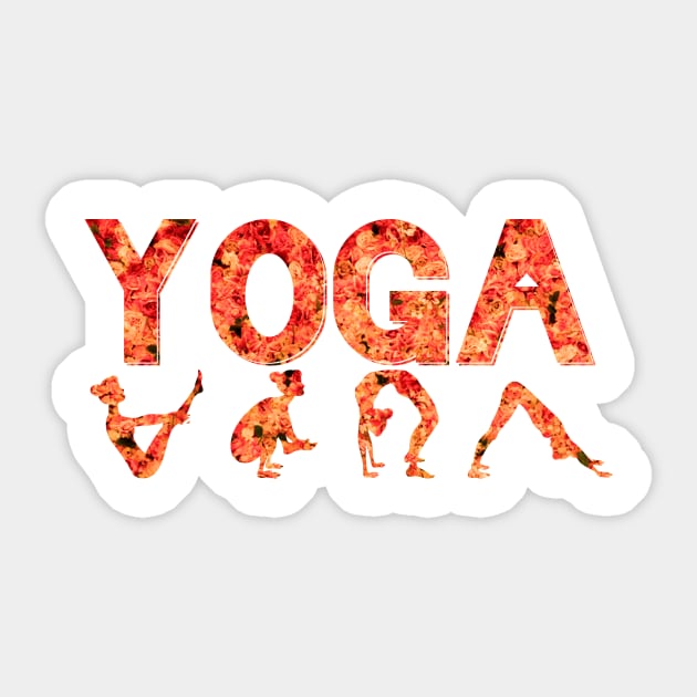 yoga, yoga poses, meditation, namaste, Sticker by L  B  S  T store